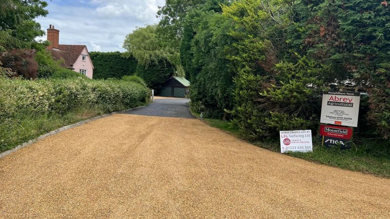 Commercial Golden Gravel Roadway